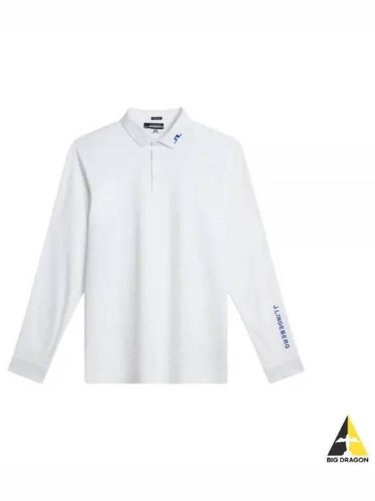 Men's Tour Tech Long Sleeve Polo Shirt White - J.LINDEBERG - BALAAN 2