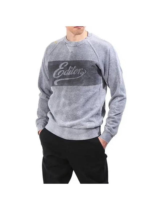Logo Cotton Sweatshirt Grey - THE EDITOR - BALAAN 1