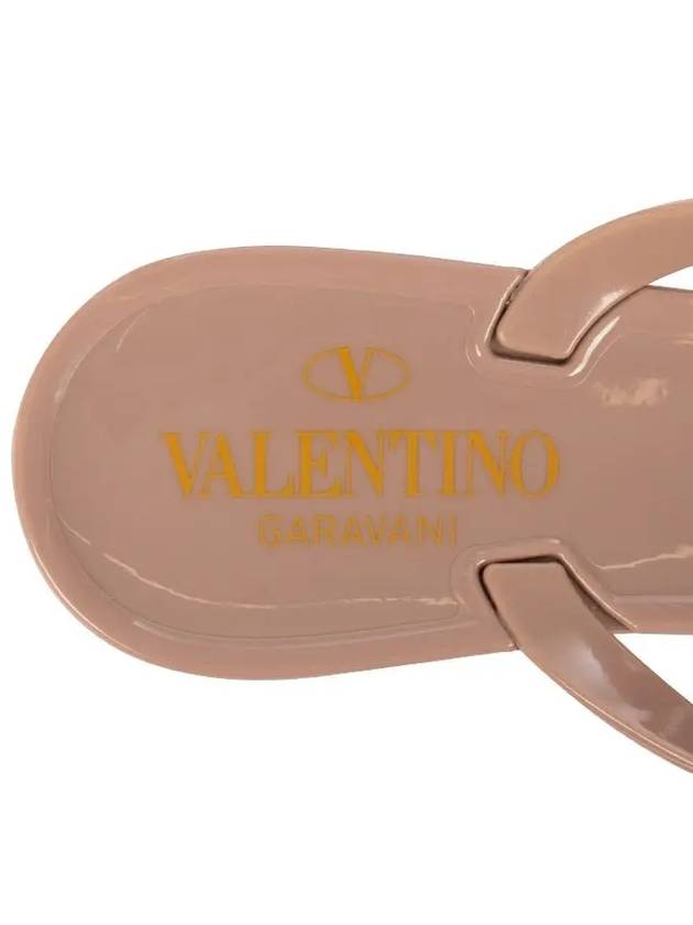 Women's Rockstud Bow Flip Flops Pink - VALENTINO - BALAAN 6