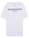 Men's Back Logo Cotton Short Sleeve T-Shirt White - WOOYOUNGMI - BALAAN 4