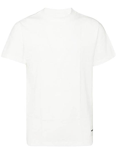 Logo Patch Cotton Short Sleeve T-Shirt 3 Pack White - JIL SANDER - BALAAN 2