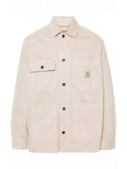 Garrison Logo Patch Cotton Shirt Jacket Beige - CARHARTT WIP - BALAAN 2