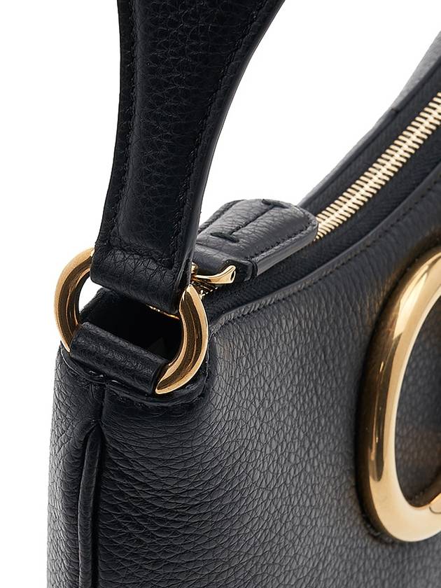 Maxi Gancini Shoulder Bag Black - SALVATORE FERRAGAMO - BALAAN 9