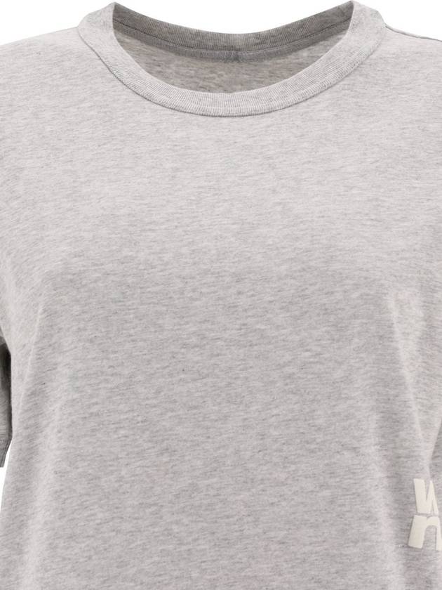 Cotton Logo Print Short Sleeve T-Shirt Gray - ALEXANDER WANG - BALAAN 4