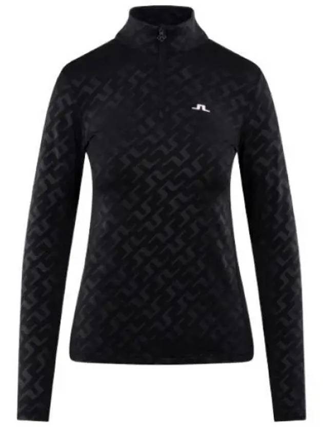 Lauryn Deboss Mid Layer Long Sleeve T-Shirt Black - J.LINDEBERG - BALAAN 2