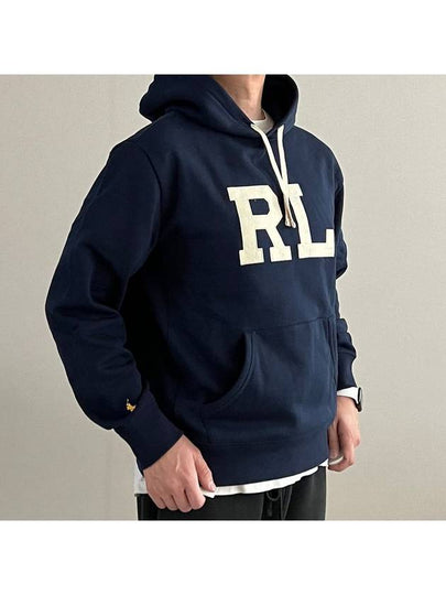 Logo Brushed Hoodie Navy - POLO RALPH LAUREN - BALAAN 2