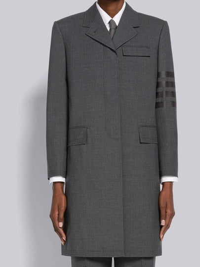 Plain Weave 4 Bar Chesterfield Single Coat Grey - THOM BROWNE - BALAAN 2