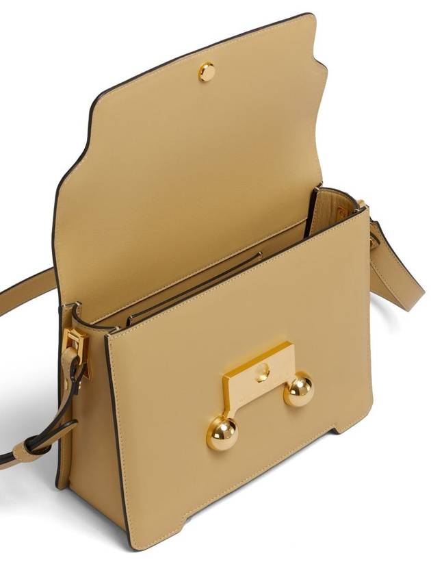 Trunkaroo Medium Leather Shoulder Bag Beige - MARNI - BALAAN 5