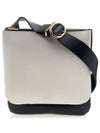 Ombra Two Tone Leather Shoulder Bag Black White - JIL SANDER - BALAAN 2