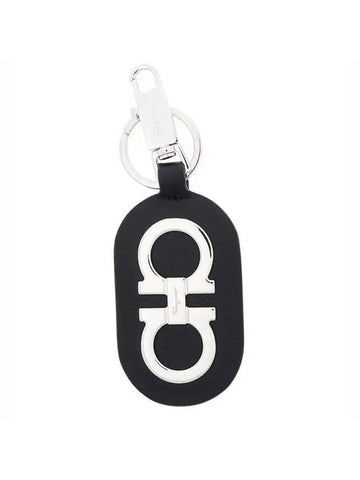 Gancini Key Holder Black - SALVATORE FERRAGAMO - BALAAN 1