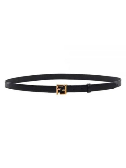 FF Logo Buckle Belt Black Gold - FENDI - BALAAN 2