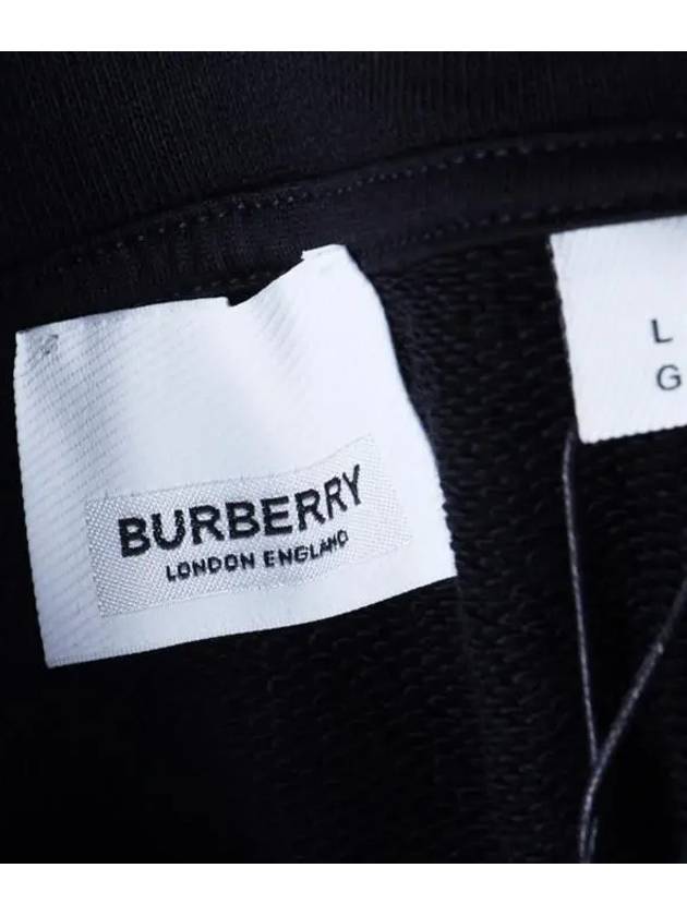 Logo Print Cotton Hoodie Black - BURBERRY - BALAAN 6