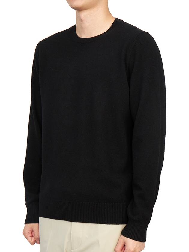 Men's Crew Neck Cashmere Knit Top Black - DRUMOHR - BALAAN 3