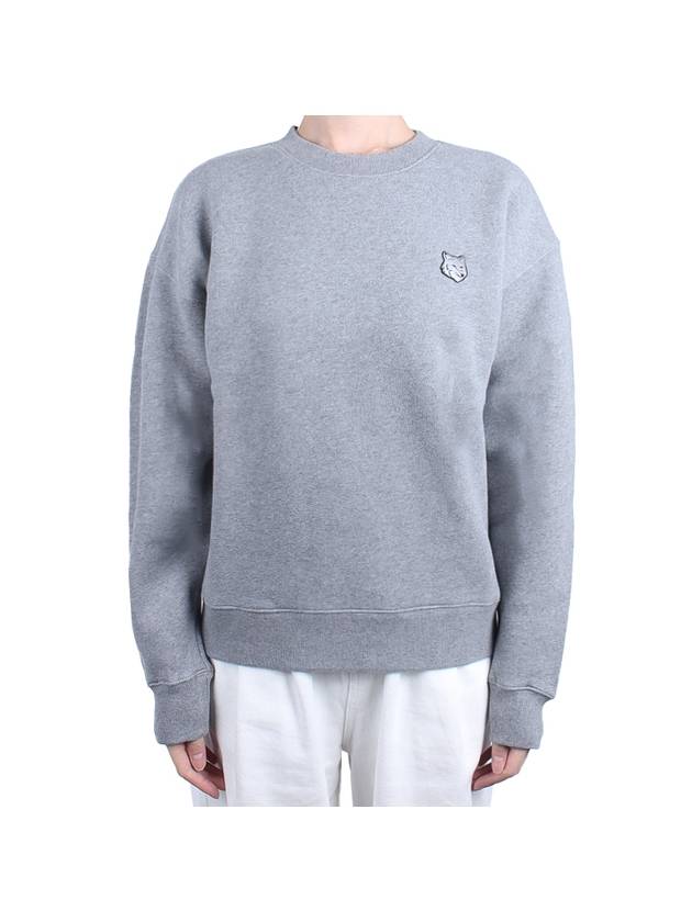 Bold Fox Head Patch Comfort Sweatshirt Grey Melange - MAISON KITSUNE - BALAAN 1