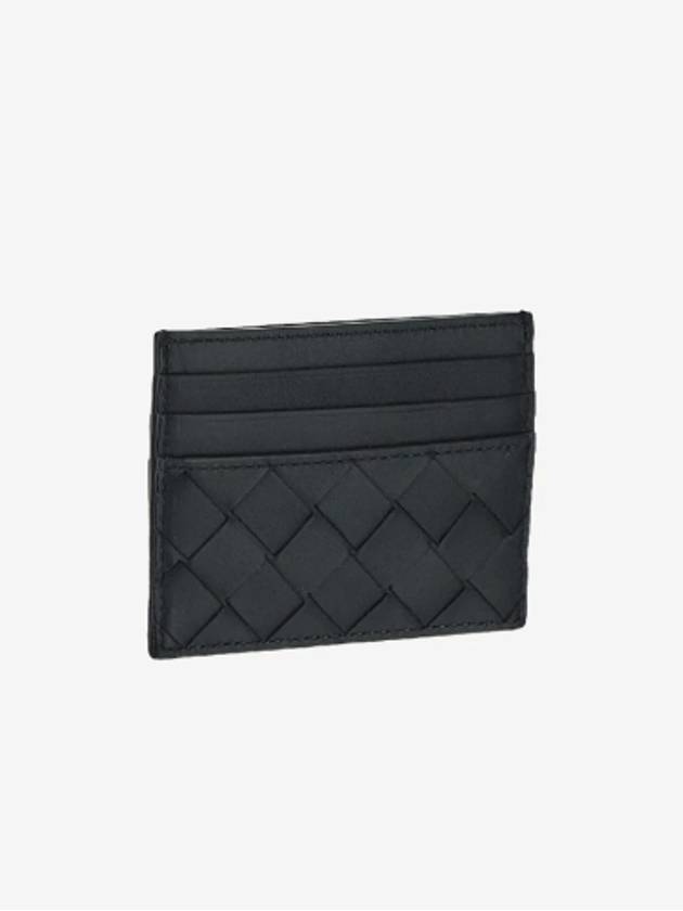 Intrecciato Leather Card Wallet Black - BOTTEGA VENETA - BALAAN 3