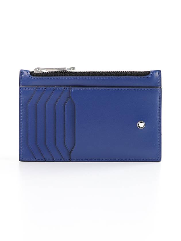 Meistert?ck 8CC Zipper Pocket Card Wallet Blue - MONTBLANC - BALAAN 2