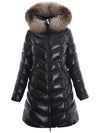 Women s FULMARUS fur hood down long padding black - MONCLER - BALAAN 1