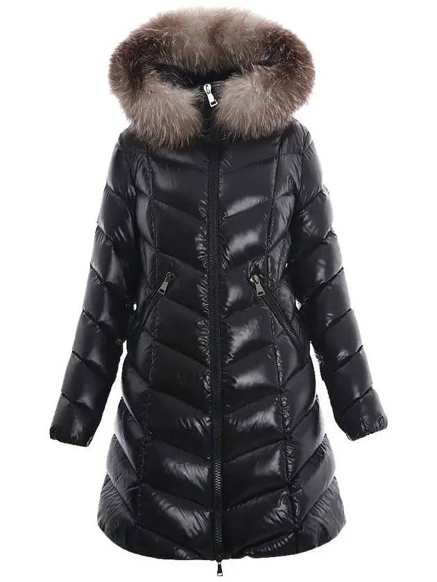 Women s FULMARUS fur hood down long padding black - MONCLER - BALAAN 1