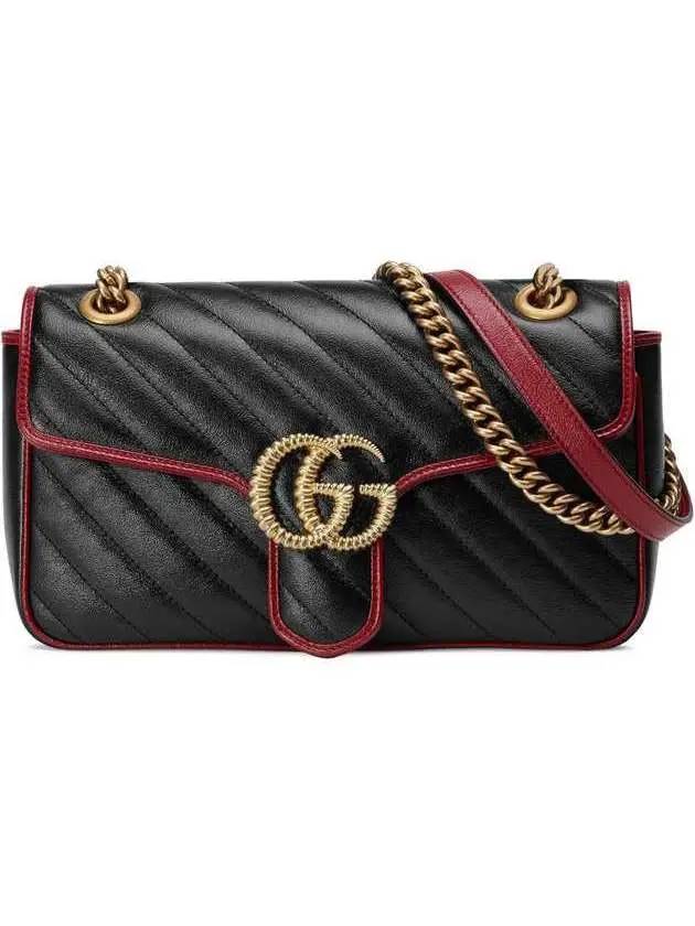 GG Marmont Chain Small Shoulder Bag Black - GUCCI - BALAAN 1