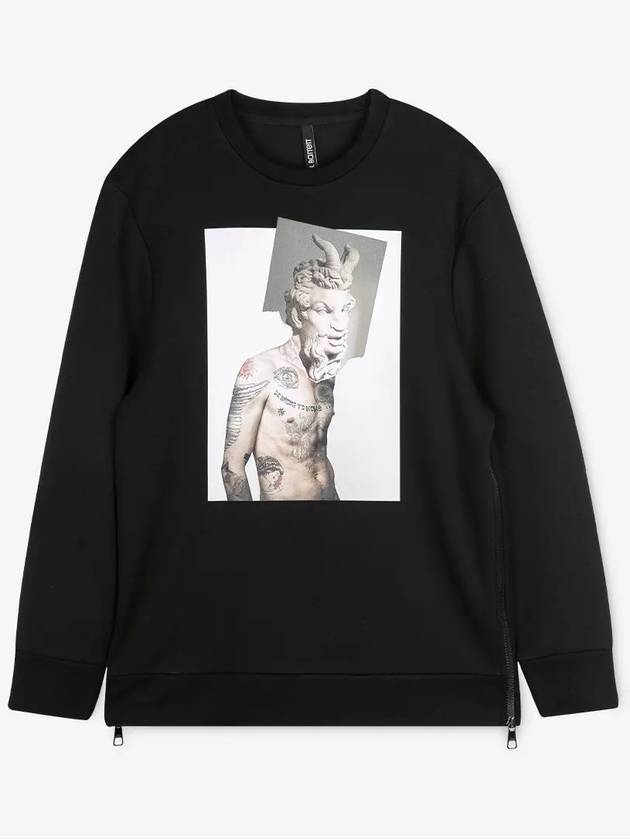 Men's Tattoo Plaster Statue Sweatshirt Black - NEIL BARRETT - BALAAN 3