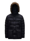 Men's Cluny Hooded Fur Short Padding Night Blue - MONCLER - BALAAN 2