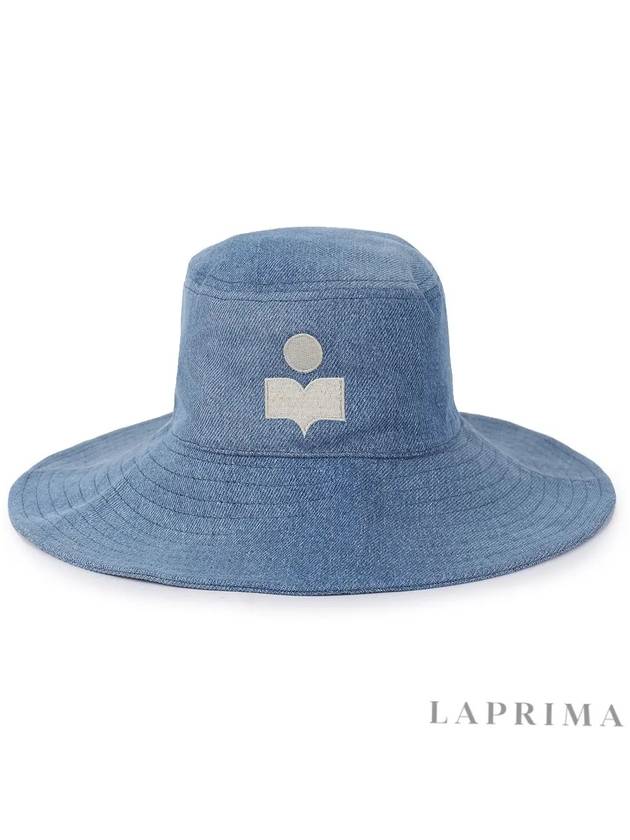 Delya Embroidered Logo Bucket Hat Blue - ISABEL MARANT - BALAAN 9