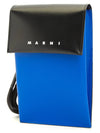 Two-Tone Tribeca Phone Holder Cross Bag Blue - MARNI - BALAAN 3