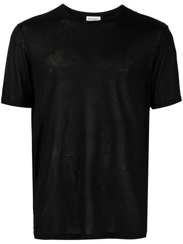 SAINT LAURENT T-SHIRT COL ROUND (VOLUME CLASS) - SAINT LAURENT - BALAAN 1