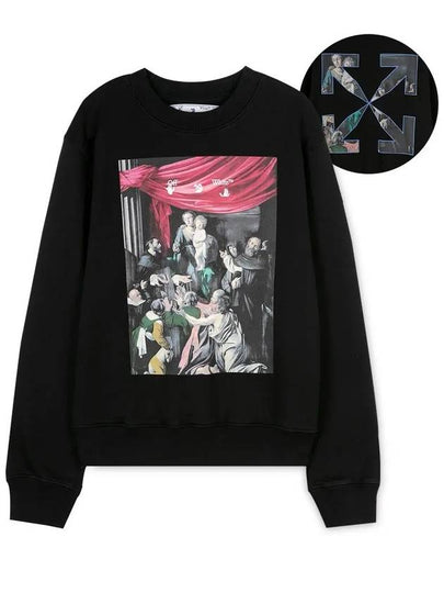 Caravaggio Painting Logo Sweatshirt Black - OFF WHITE - BALAAN 2