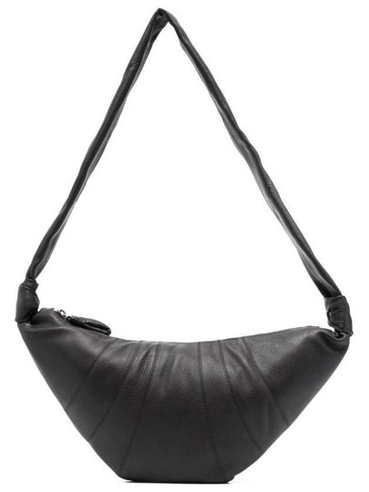 Medium Croissant Soft Grained Leather Crossbody Bag Dark Chocolate - LEMAIRE - BALAAN 2