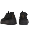 Trek Wedge Suede Loafers Black - CLARKS - BALAAN 7