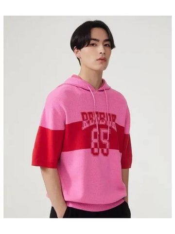 Varsity short sleeve knit hoodie pink - REEBOK - BALAAN 1