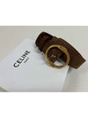 Women's Triomphe Large Twin Suede Leather Belt Brown - CELINE - BALAAN 2