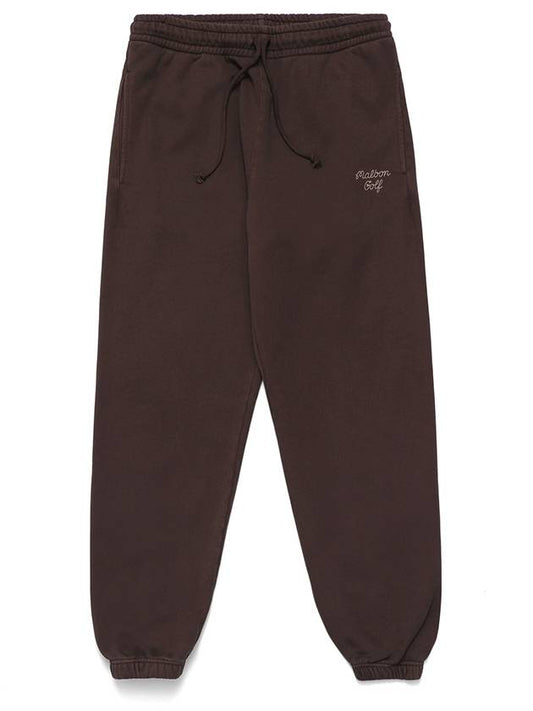 Health Seekers Golfers Marlbon Script Sweatpants BROWN - MALBON GOLF - BALAAN 1