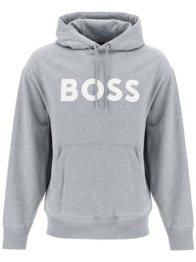 Sullivan Logo Hoodie Grey - HUGO BOSS - BALAAN 1