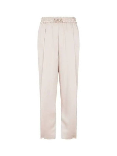 Women s Glossy Snap Button Hem Pants Light Beige 270195 - HERNO - BALAAN 1