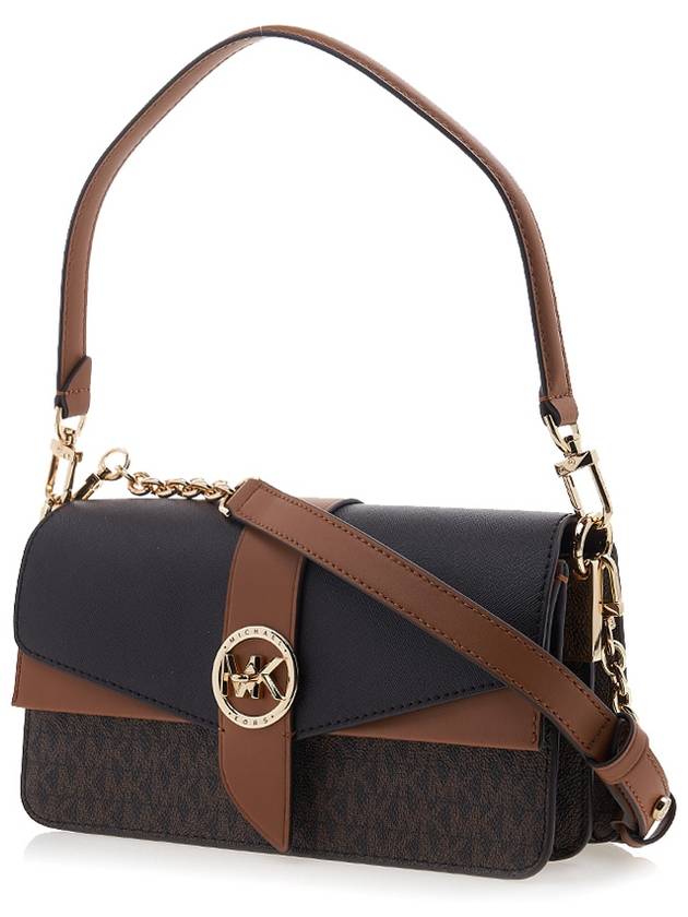 Greenwich Medium Logo Shoulder Bag Brown - MICHAEL KORS - BALAAN 3