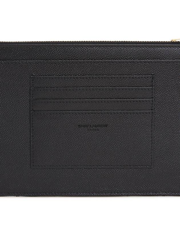 Cassandre Matelasse Large Zipped Clutch Bag Black - SAINT LAURENT - BALAAN 8