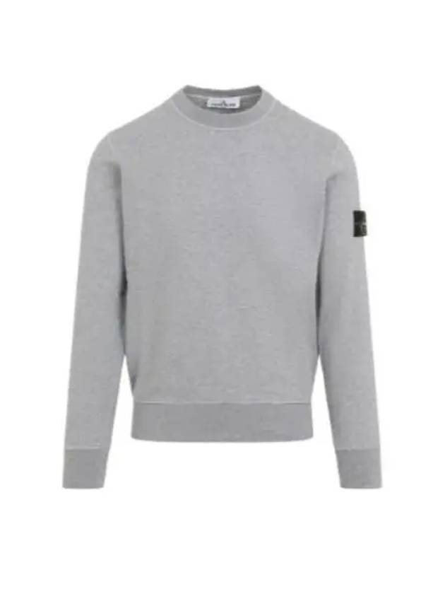 Compass Patch Cotton Sweatshirt Melange Grey - STONE ISLAND - BALAAN 2