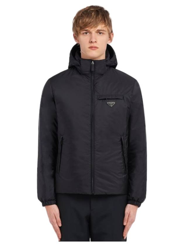 Re-Nylon Padded Jacket Black - PRADA - BALAAN 4