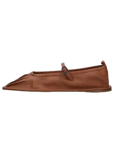 Single yarn flat shoes chesnut - HEREU - BALAAN 1