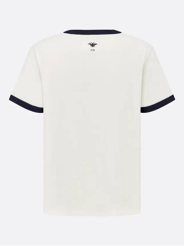 Dioliviera Cotton Short Sleeve T-Shirt Navy Ecru - DIOR - BALAAN 3