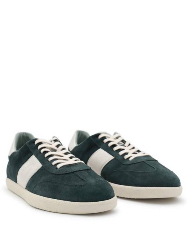 Logo Suede Low Top Sneakers Green - TOD'S - BALAAN 4