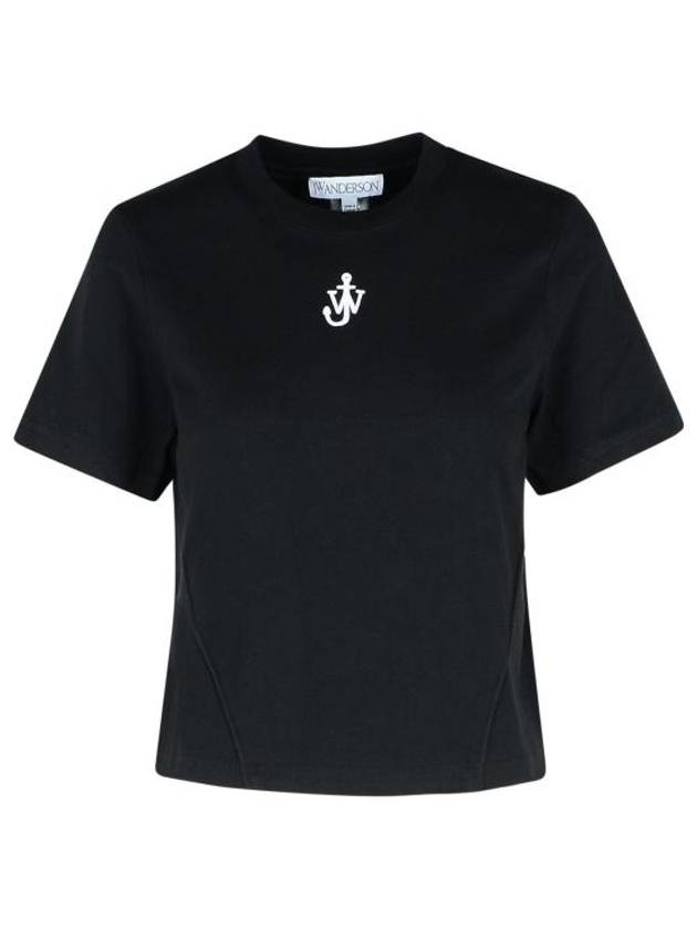 Logo Cotton Short Sleeve T-Shirt Black - JW ANDERSON - BALAAN 2