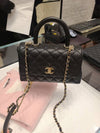 Coco Handle Caviar Gold Small Tote Bag Black - CHANEL - BALAAN 2