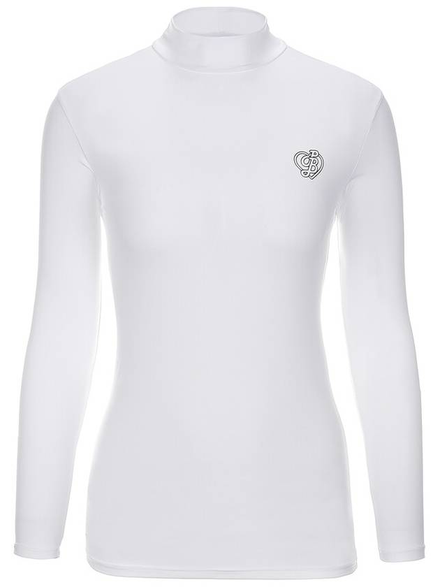 HEART LOGO MOCK NECK SLIM INNER TOPWhite - PLAYBOO - BALAAN 1