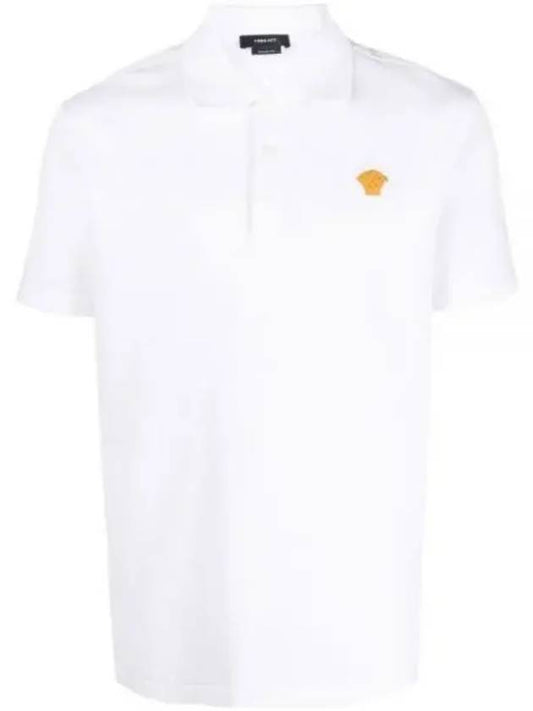 Medusa Embroidered Polo PK Shirt White - VERSACE - BALAAN 2