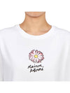 Floating Flower Cotton Short Sleeve T-Shirt White - MAISON KITSUNE - BALAAN 6