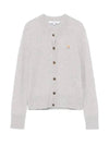 Baby Fox Patch Wool Cardigan Grey - MAISON KITSUNE - BALAAN 3