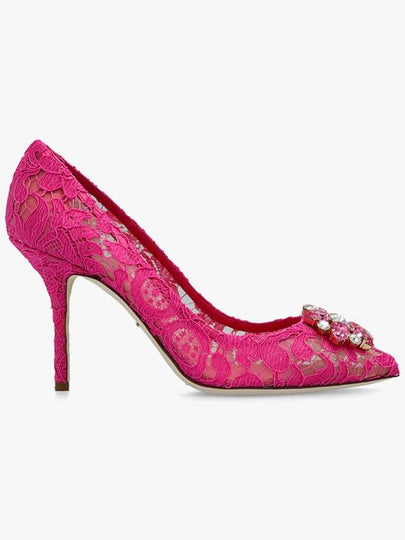 Women's Rhinestone Fabric Pumps Heel Pink - DOLCE&GABBANA - BALAAN 2